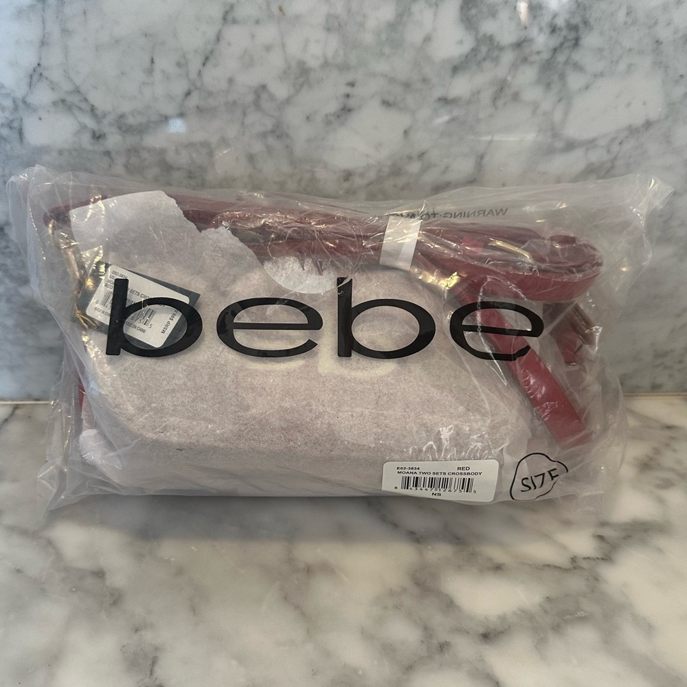 NWT Bebe Moana Two Set Crossbody Red Bags - Picture 3 of 5